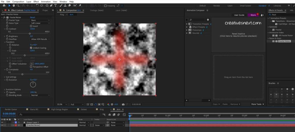 Image for making Galaxy with Fractal Noise in After Effects