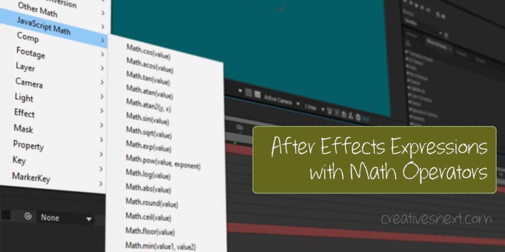 header image of the blog on the after effects expressions with math operators