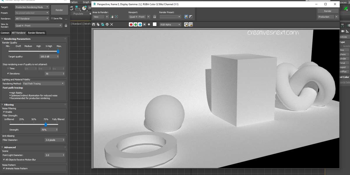 ambient occlusion in 3ds max using ART renderer