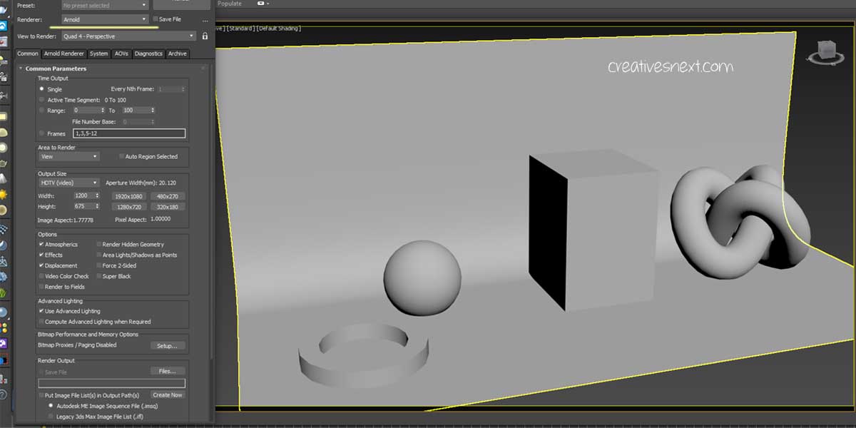 image for assigning the renderer to Arnold