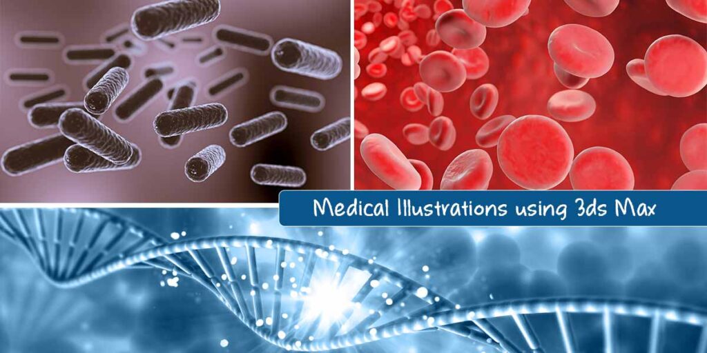 header image for medical illustrations using 3ds max with case studies
