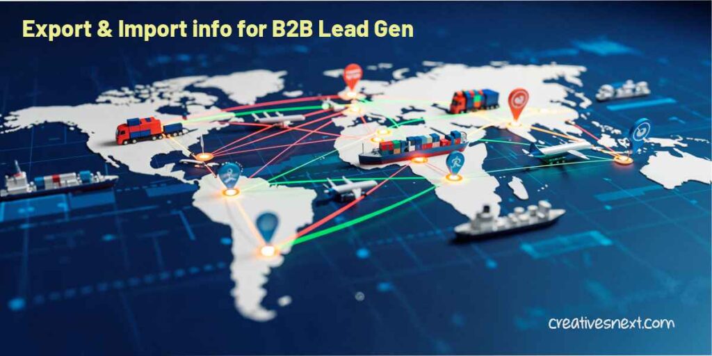 header image for the article on export and import info for b2b lead gen