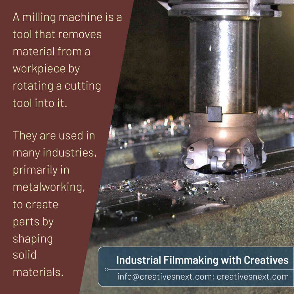 image of a milling tool cutting metal piece for the page on global steel industry outlook for 2026-2027