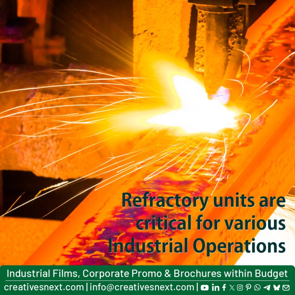 image of refractory operation inside a manufacturing unit as part of the page on refractory business outlook