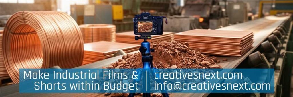 image of a call to action for industrial filmmaking for b2b and b2c leads in copper business